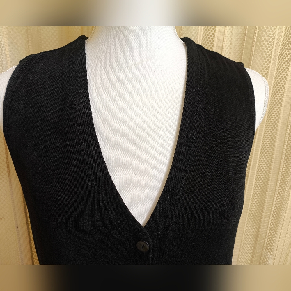 Chico's Long Black Sleeveless Dress 1 - Picture 4 of 7